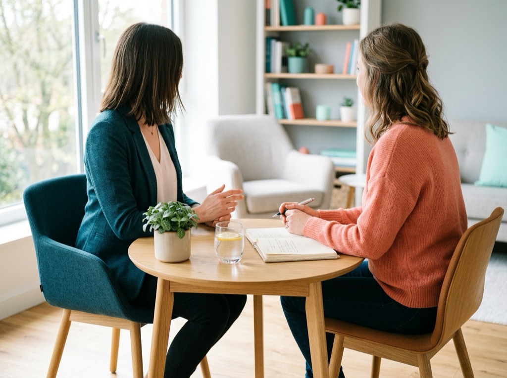 A supportive one-on-one health coaching conversation